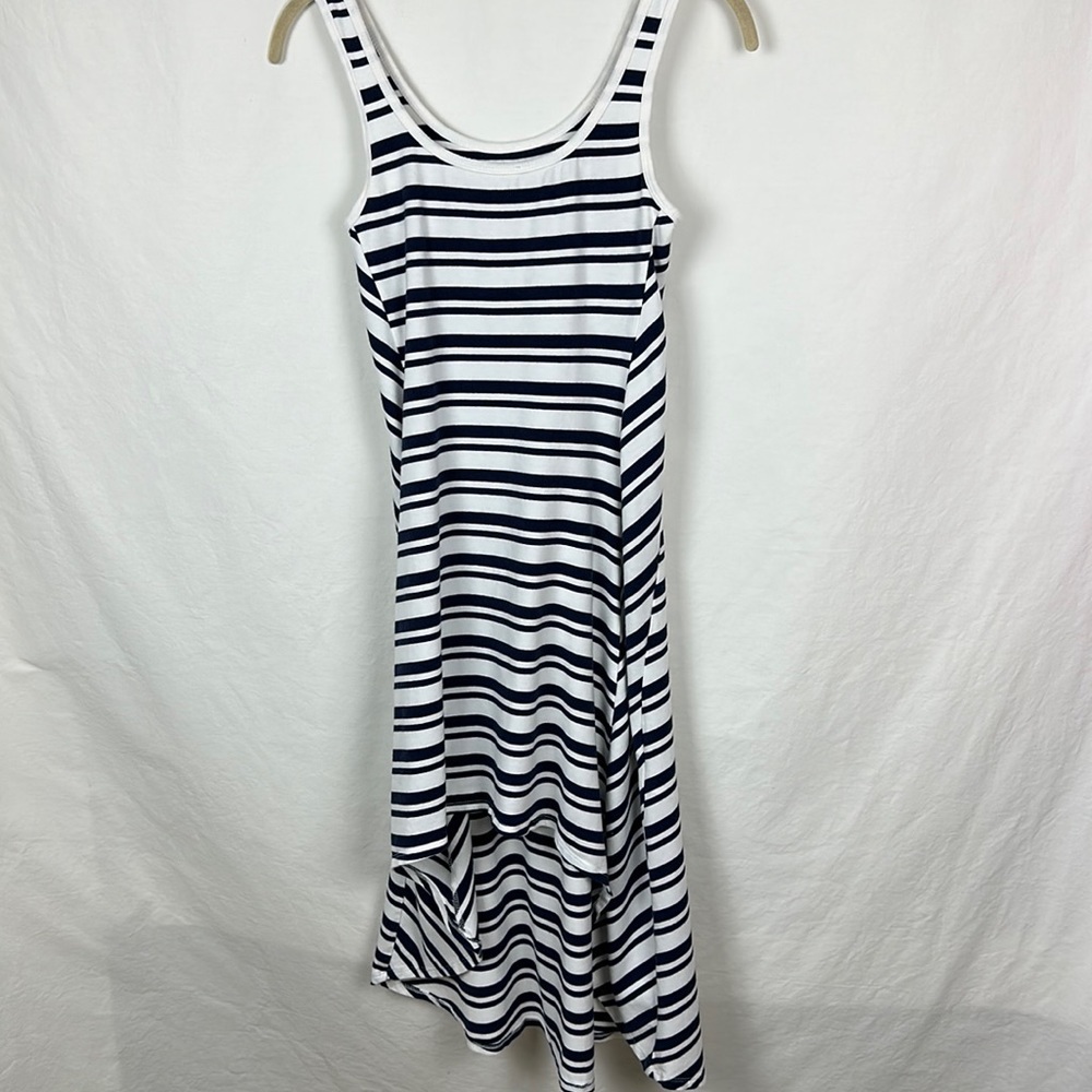 Marc New York white and navy high-low tank dress, size S